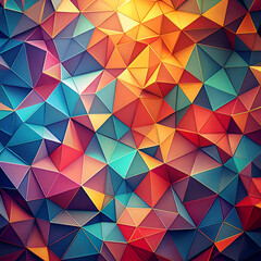 Obraz premium Colorful Abstract Geometric Pattern. Low Poly Art Background