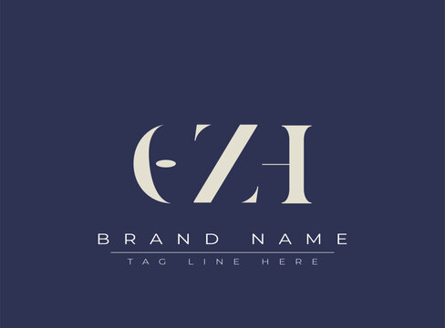 OZH abstract letter logo design. This logo is designed by three abstract letters.