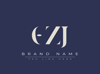 OZJ abstract letter logo design. This logo is designed by three abstract letters.