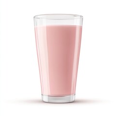 Pink smoothie in a glass