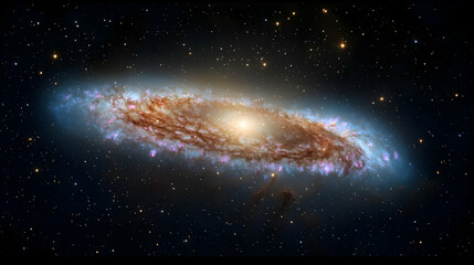 Fototapeta premium Spiral Galaxy In Deep Space