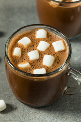 Sweet Warm Homemade Hot Chocolate with Marshmallows
