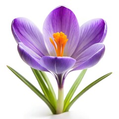 Fototapeta premium crocus flowers isolated on white background