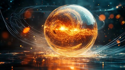 Neon Drift: A Floating Logo in Digital Space

