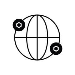 Globe Network vector icon