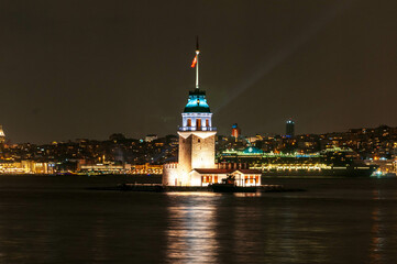 Fototapeta premium Istanbul City Night Photos Beautiful cityscapes photos