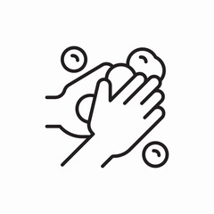 Hand washing hygiene procedure icon vector sign