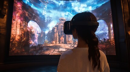 Experiencing immersive virtual reality worlds with cutting edge technology display