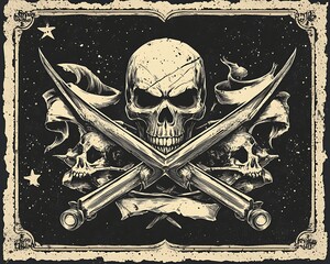 Skull Emblem with Crossed Swords.
