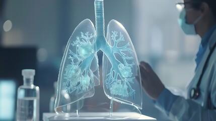 model of human lungs anatomy 