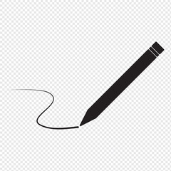 Simple pencil clip art. Isolated vector illustration for your design