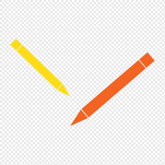 Simple pencil clip art. Isolated vector illustration for your design