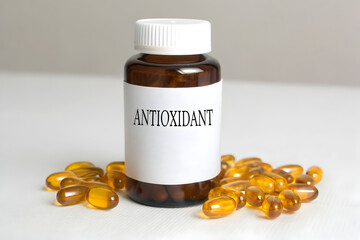 Brown Bottle Antioxidant with Softgel Capsules, Natural Defense Supplement