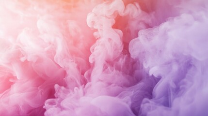 Fototapeta premium Soft Pastel Color Transition: Blending of Pink, Peach, and Lavender Tones in a Delicate Ink Cloud