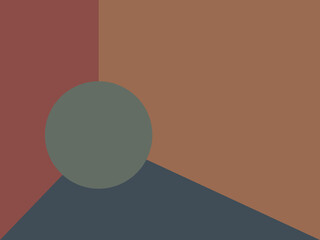 Abstract art, shapes, geometry. Interior, room, corner,  place, house. Vector illustration.