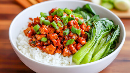 Vegan Tempeh Stir-Fry with Rice and Pak Choi – Healthy and Delicious Plant-Based Meal