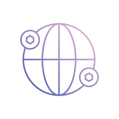 Globe Network vector icon