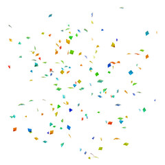 Colorful celebration particles. 3d rendering.
