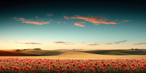 Spring landscape banner