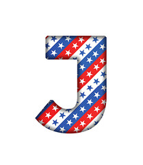 J Alphabet letter text USA stars pattern pattern font transparent background