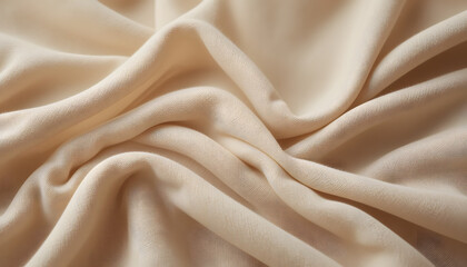 Obraz premium Beige Fabric Draped Texture Background