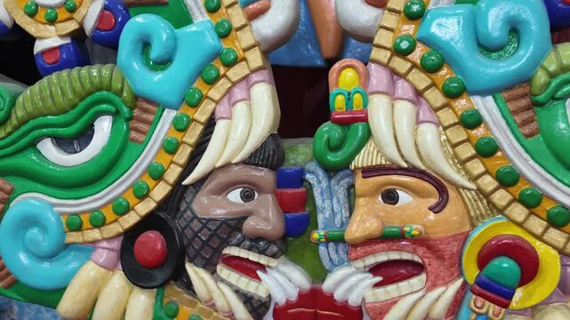 Two men with different colored faces are shown. One has a black face and the other has a white face