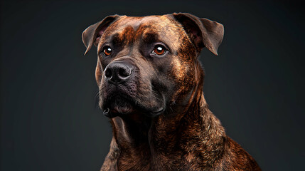 Obraz premium Studio Portrait Of Brown Dog