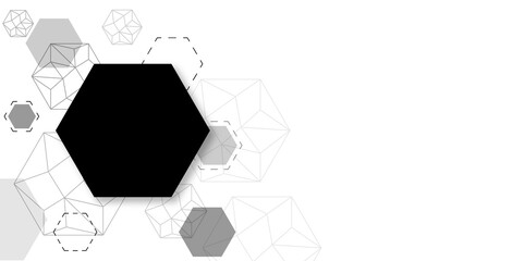Abstract White technology vector background. Geometric hexagon shape.connection concept. Abstract futuristic technology hexagon. Hexagon. Vector. 