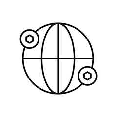 Globe Network vector icon