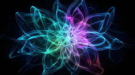 Obraz premium Abstract Colorful Glowing Particle Design