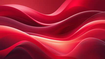 Fototapeta premium Abstract Red Gradient with Soft Blurred Waves