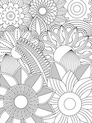 PrintFlowers Coloring Pages For Adules