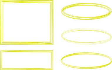 Obraz premium bright yellow colored creative frames set