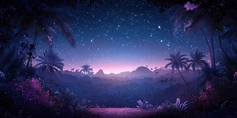 Fototapeta premium Summer landscape banner