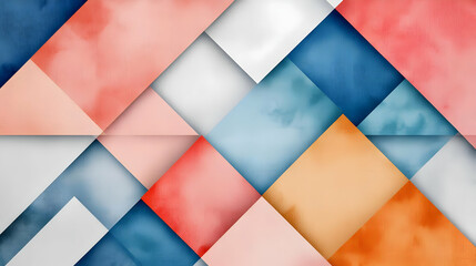 Abstract Geometric Watercolor Design Pattern