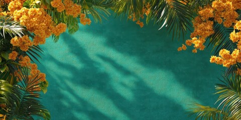 Summer landscape banner