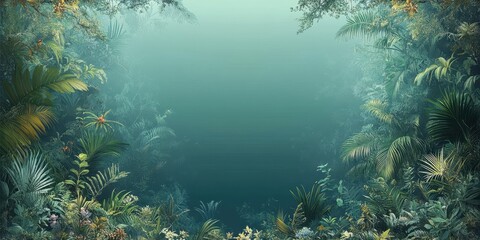 Summer landscape banner