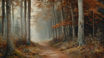 Obraz premium beauty nature illustration full of calmness and goodness