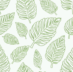 seamless background with leaves