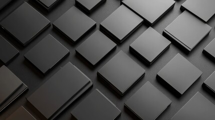 Dark Gray Square Blocks Coding Pattern - Abstract background of dark gray square blocks, symbolizing technology, data, order, minimalism, and design. Perfect for tech websites, presentations