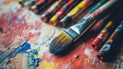 Obraz premium Paintbrushes and Palette