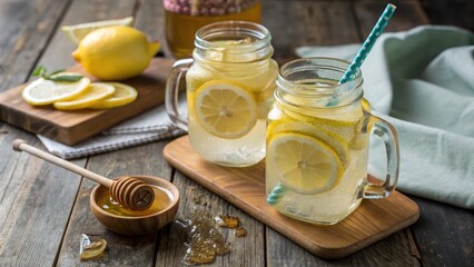 Lemonade with Honey Rustic