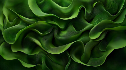 Obraz premium Abstract Green Wavy Pattern Texture