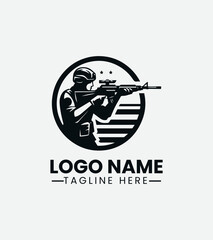 Soldier Military Logo Design, Military Soldier, Army Soldier