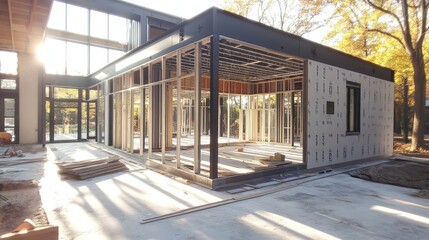 Exploring the early stages of building a steel frame structure.
