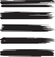 Black brush strock set 