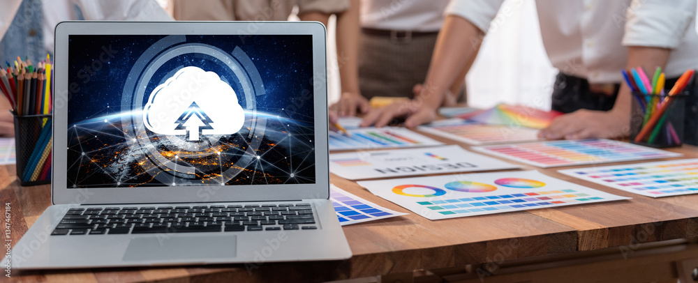 Poster Cloud computing software for brisk remote work and personal data storage
