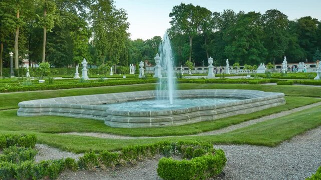 Branicki Palace is a historical edifice in Bialystok, Podlaskie Voivodeship, Poland. The palace complex with gardens, fountains, pavilions, sculptures, outbuildings and other structures.