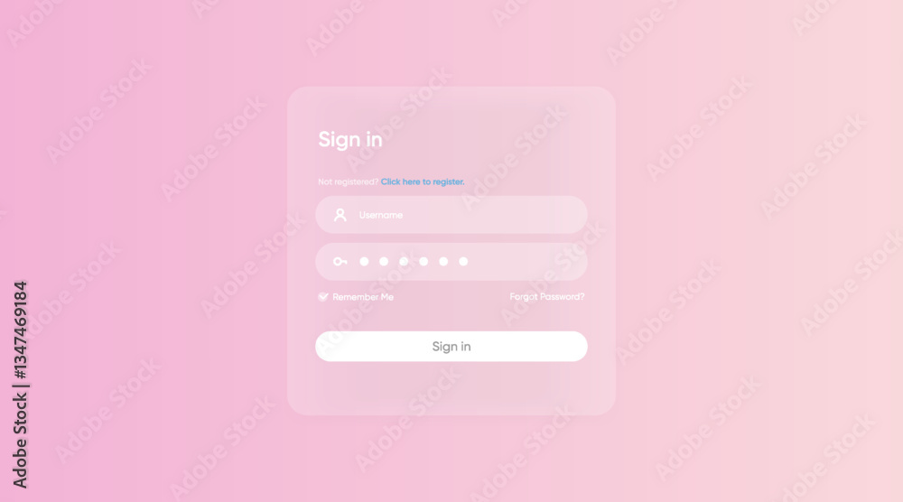 Fototapete Set of Sign Up and Sign In forms. Registration and login forms page. Professional and User-friendly web and UI UX design elements. Modern Sign in and Register page. Username, email and password.