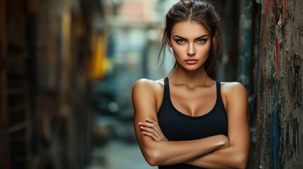 Fototapeta premium Portrait of a Woman in an Urban Setting